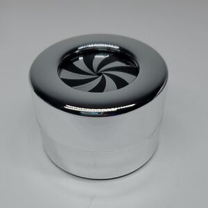 Silver Jade Sponge Black Flannelette Rotating Lifting Jewelry Box NWT